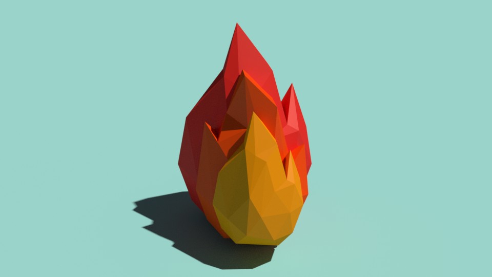 low poly fire preview image 1